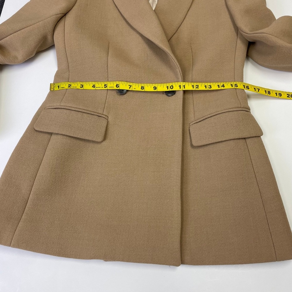 J.Crew Italian Double Cloth Wool Blazer Double Breasted Jacket 4 Camel Tan - Picture 13 of 16